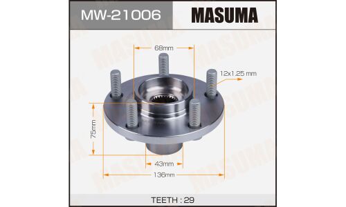 Ступица колеса Masuma, передняя, для Nissan X-Trail, арт. MW-21006