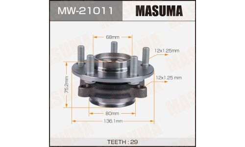 Ступица колеса Masuma, арт. MW-21011