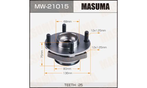Ступица колеса Masuma, с ABS, передняя, для Nissan Tiida / Cube, арт. MW-21015
