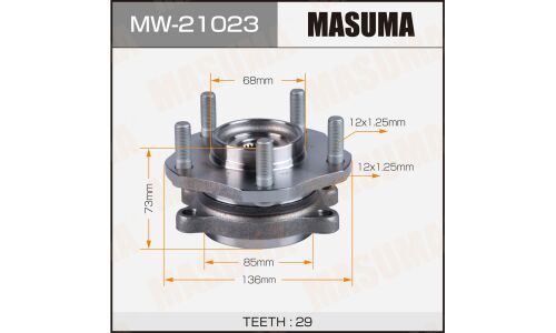 Ступица колеса Masuma, с ABS, передняя, арт. MW-21023