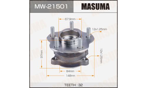 Ступица колеса Masuma, задняя, для Nissan Fuga, арт. MW-21501