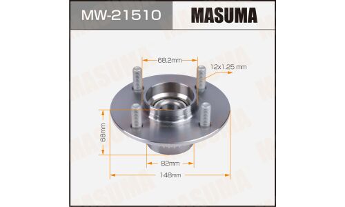 Ступица колеса Masuma, с ABS, задняя, для Nissan Bluebird Sylphy / Sunny, арт. MW-21510
