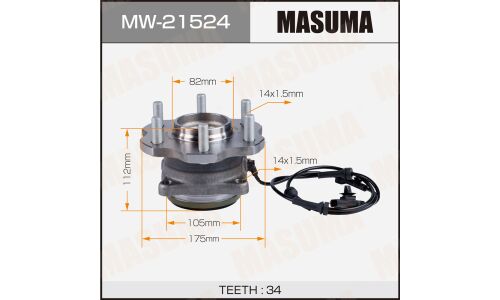 Ступица колеса Masuma, с ABS, задняя, для Infiniti QX80, арт. MW-21524