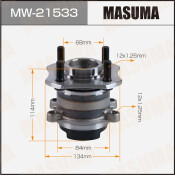 Ступица колеса Masuma, задняя, для Nissan AD, арт. MW-21533