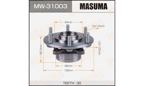 Ступица колеса Masuma, передняя, для Mitsubishi Pajero, арт. MW-31003