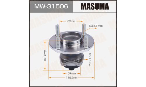 Ступица колеса Masuma, с ABS, задняя, для Mitsubishi Colt, арт. MW-31506