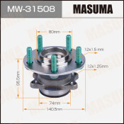 Ступица колеса Masuma, арт. MW-31508 Ступица колеса Masuma, арт. MW-31508