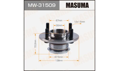 Ступица колеса Masuma, с ABS, задняя, для Mitsubishi Lancer, арт. MW-31509