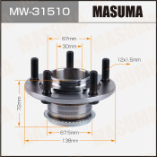 Ступица колеса Masuma, с ABS, задняя, для Mitsubishi Airtrek, арт. MW-31510