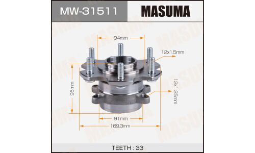 Ступица колеса Masuma, задняя, для Mitsubishi Pajero, арт. MW-31511