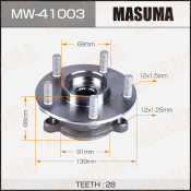 Ступица колеса Masuma, с ABS, передняя, для Mazda 3 / Axela, арт. MW-41003