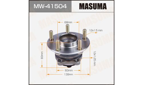 Ступица колеса Masuma, с ABS, задняя, для Mazda 3, арт. MW-41504