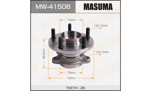 Ступица колеса Masuma, задняя, для Mazda CX-9, арт. MW-41506