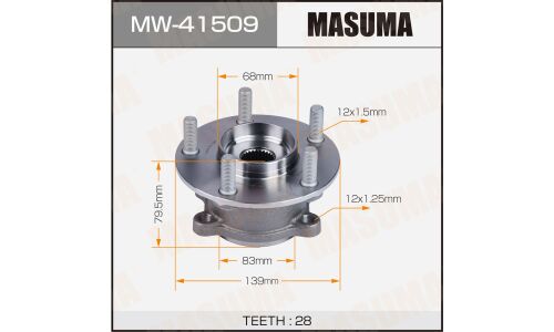 Ступица колеса Masuma, с ABS, задняя, для Mazda CX-5, арт. MW-41509