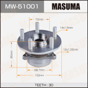 Ступица колеса Masuma, с ABS, передняя, для Honda Pilot, арт. MW-51001