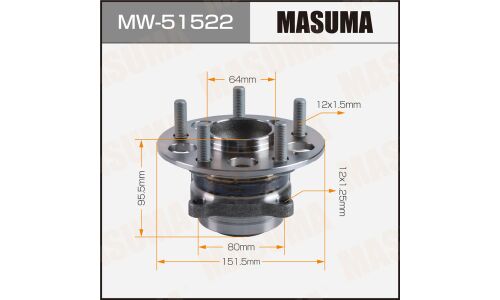 Ступица колеса Masuma, задняя, для Honda CR-V, арт. MW-51522