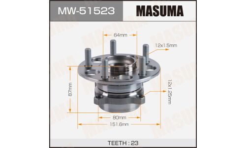Ступица колеса Masuma, задняя, для Honda CR-V, арт. MW-51523
