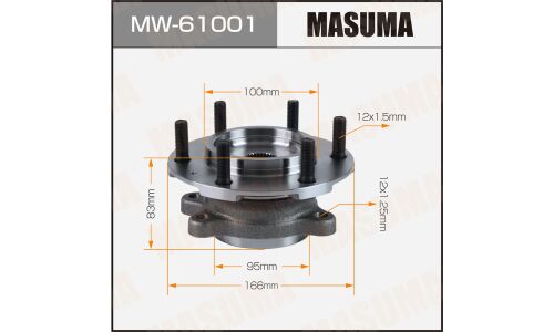 Ступица колеса Masuma, передняя, для Isuzu D-Max, арт. MW-61001