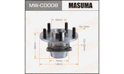 Ступица колеса Masuma, задняя, для Geely Emgrand, арт. MW-C0008