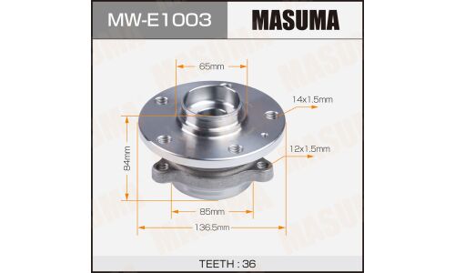Ступица колеса Masuma, арт. MW-E1003