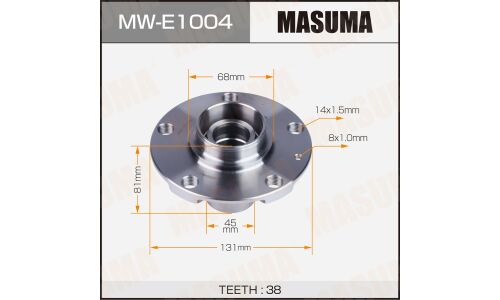 Ступица колеса Masuma, с ABS, задняя, для Audi A6 / A8, арт. MW-E1004