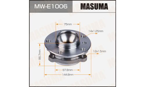 Ступица колеса Masuma, передняя, для BMW 5-Series (F07 Gt, F10) / 7-Series (F02), арт. MW-E1006