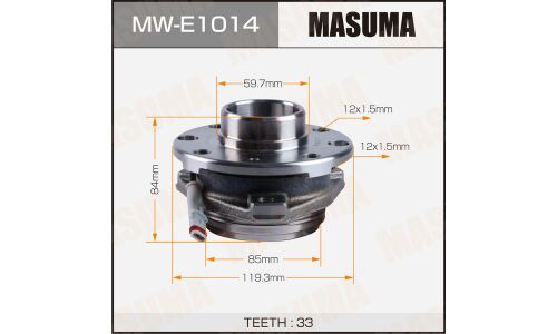 Ступица колеса Masuma, с ABS, передняя, для Opel Astra H, арт. MW-E1014