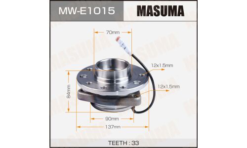 Ступица колеса Masuma, с ABS, передняя, для Opel Astra-H, арт. MW-E1015