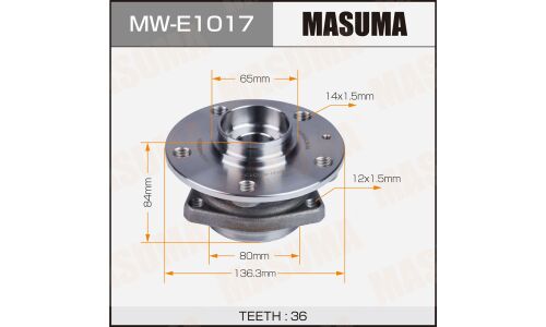 Ступичный узел MASUMA front AUDI A3, SKODA OCTAVIA 08- (with ABS)