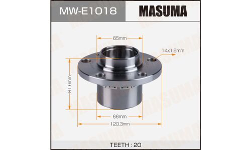 Ступица колеса Masuma, передняя, для Skoda Fabia, арт. MW-E1018
