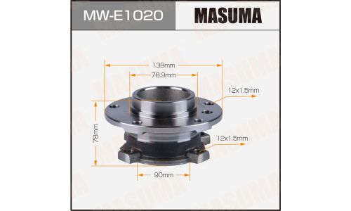 Ступица колеса Masuma, передняя, для BMW 5-Series (E39), арт. MW-E1020