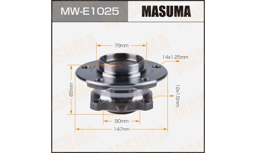 Ступица колеса Masuma, передняя, для BMW 1-Series (F21) / 3-Series (F30), арт. MW-E1025