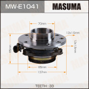 Ступица колеса Masuma, передняя, для Opel Astra G, арт. MW-E1041