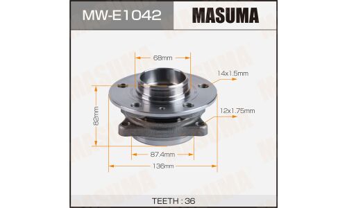 Ступица колеса Masuma, передняя, для Volvo S60, арт. MW-E1042