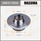 Ступица колеса Masuma, с ABS, задняя, для Audi A3 / Q3, арт. MW-E1504