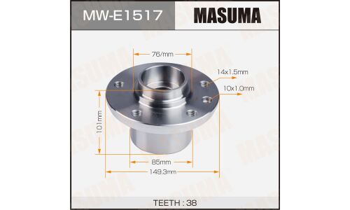 Ступица колеса Masuma, с ABS, задняя, для Volkswagen Transporter, арт. MW-E1517