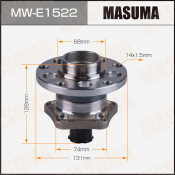Ступица колеса Masuma, с ABS, задняя, для Volkswagen Passat, арт. MW-E1522