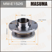 Ступица колеса Masuma, с ABS, задняя, для Audi A4, арт. MW-E1526