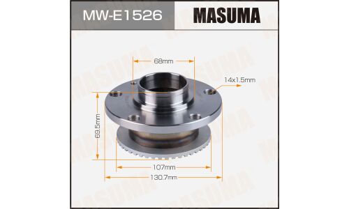 Ступица колеса Masuma, с ABS, задняя, для Audi A4, арт. MW-E1526