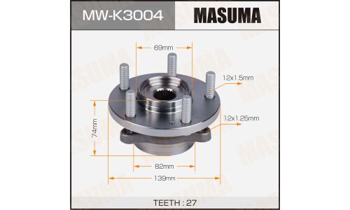 Ступица колеса Masuma, с ABS, передняя, для KIA Ceed, арт. MW-K3004