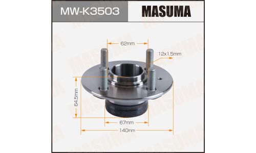 Ступица колеса Masuma, задняя, для Hyundai Accent, арт. MW-K3503