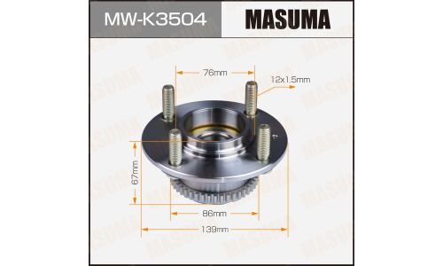 Ступица колеса Masuma, с ABS, задняя, для Hyundai Elantra, арт. MW-K3504