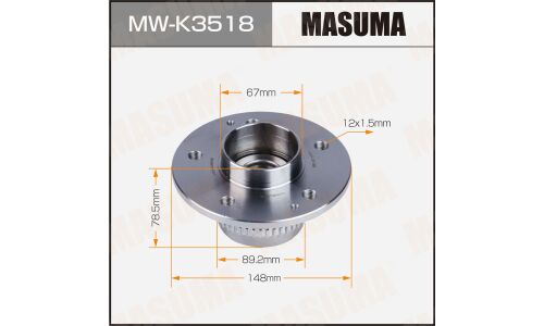 Ступица колеса Masuma, с ABS, задняя, для SsangYong Actyon, арт. MW-K3518