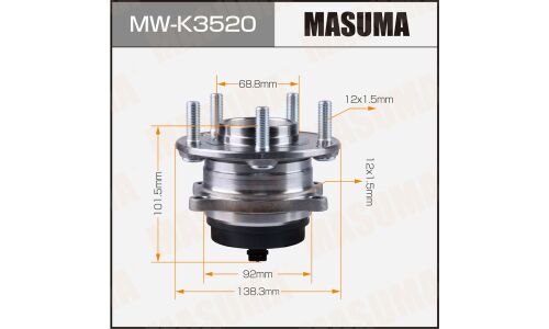 Ступица колеса Masuma, с ABS, задняя, для Hyundai Santa Fe, арт. MW-K3520