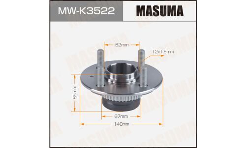 Ступица колеса Masuma, с ABS, задняя, для Hyundai Accent, арт. MW-K3522