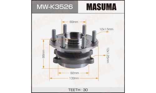 Ступица колеса Masuma, задняя, для KIA Mohave, арт. MW-K3526