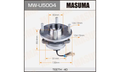 Ступица колеса Masuma, с ABS, передняя, для Chevrolet Epica, арт. MW-U5004