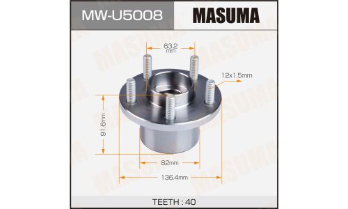 Ступица колеса Masuma, задняя, для Ford Focus / Mondeo, арт. MW-U5008