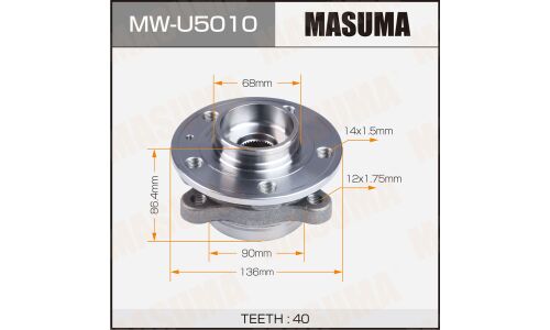 Ступица колеса Masuma, передняя, для Volvo XC90, арт. MW-U5010