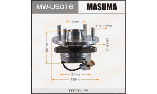 Ступица колеса Masuma, передняя, для Chevrolet Epica, арт. MW-U5016